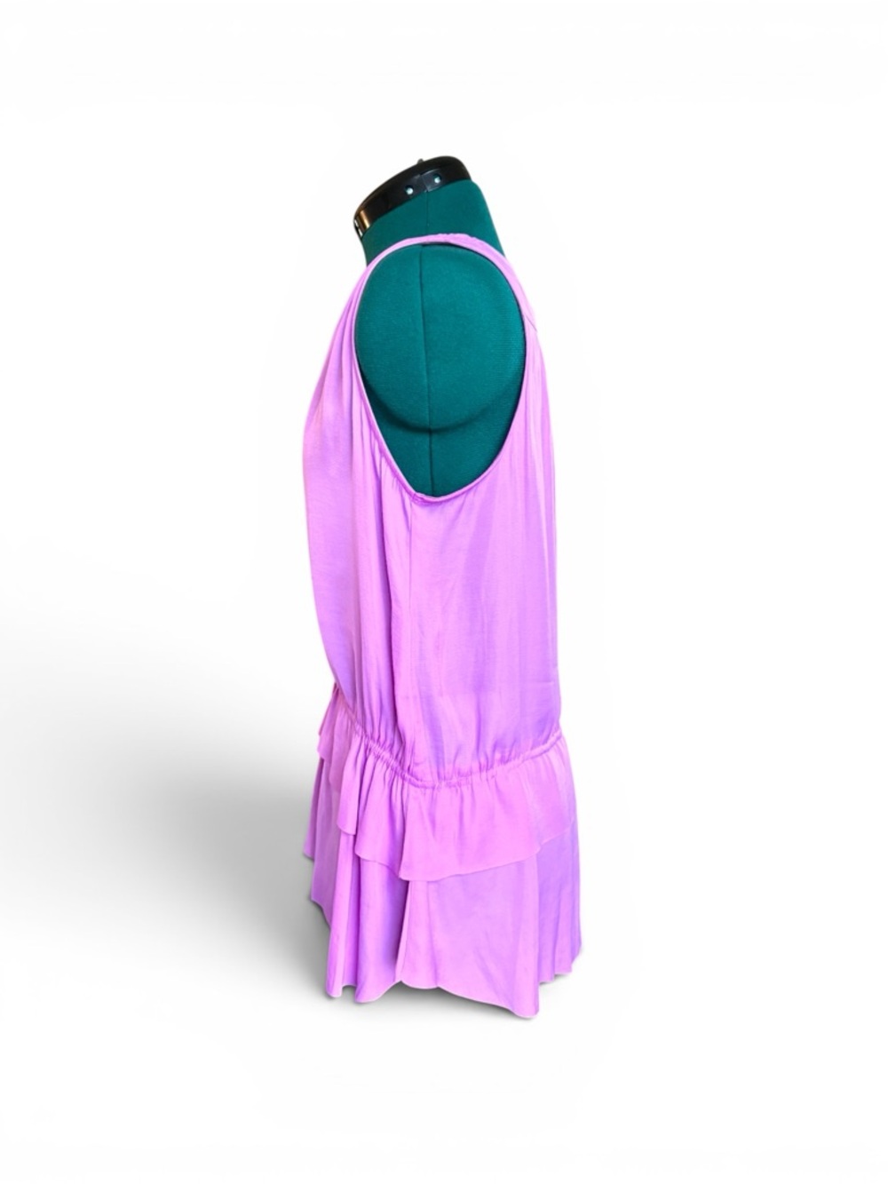 Banana Republic Light Pink V-Neck Peplum Blouse with Cream Open Cardigan - Picture 9 of 12